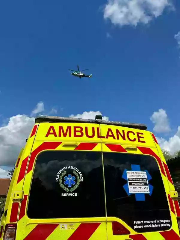 ambulance and helicopter