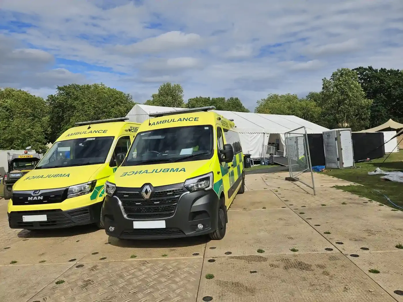 Frontline ambulance at a festival